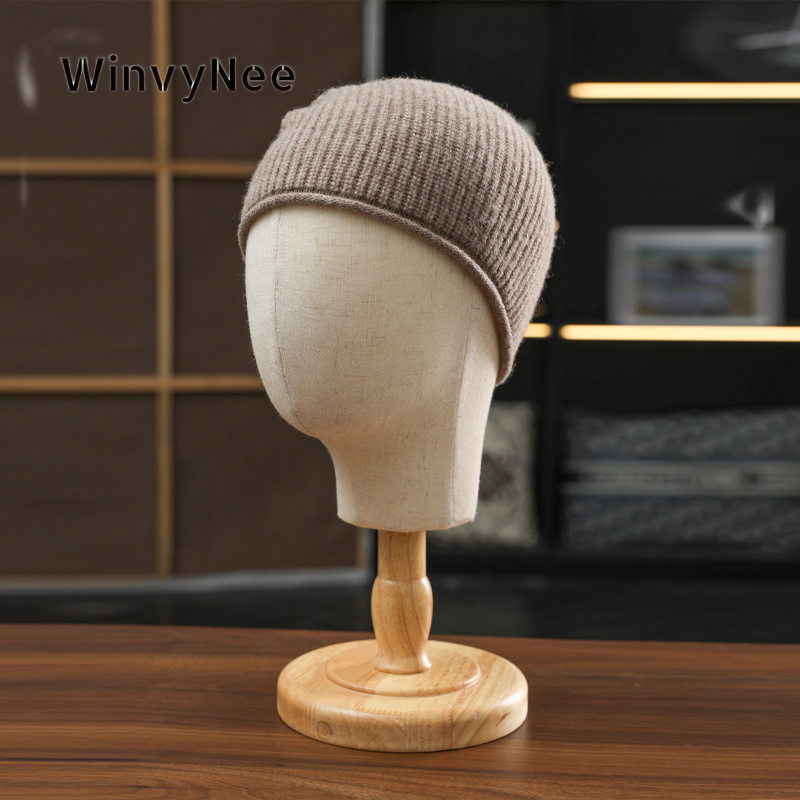 WinvyNee レディース 無地 カフ付き ロールエッジ  - Beanie Cuffed Knit のレビューと価格