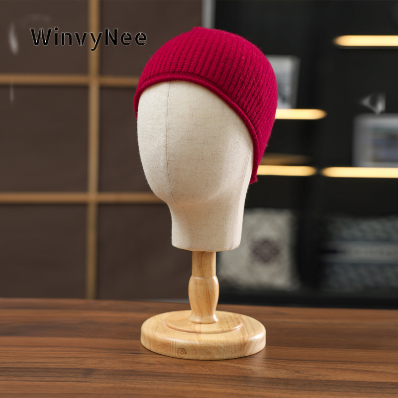WinvyNee レディース 無地 カフ付き ロールエッジ  - Beanie Cuffed Knit のレビューと価格