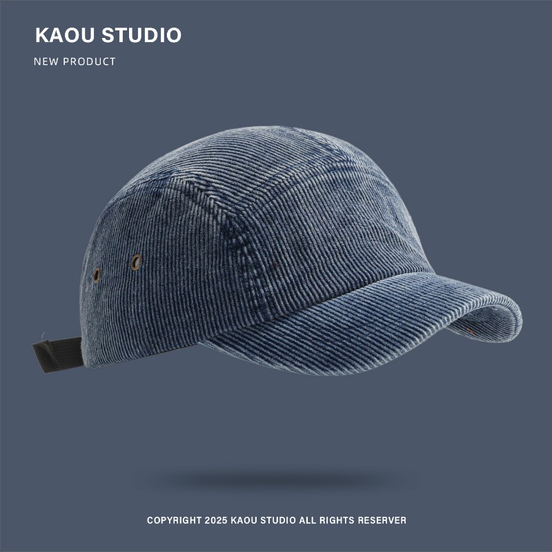 日本のレトロな無地コーデュロイ5パネル野球帽、秋冬男女兼用、 - Corduroy Cap 5 Panel のレビューと価格