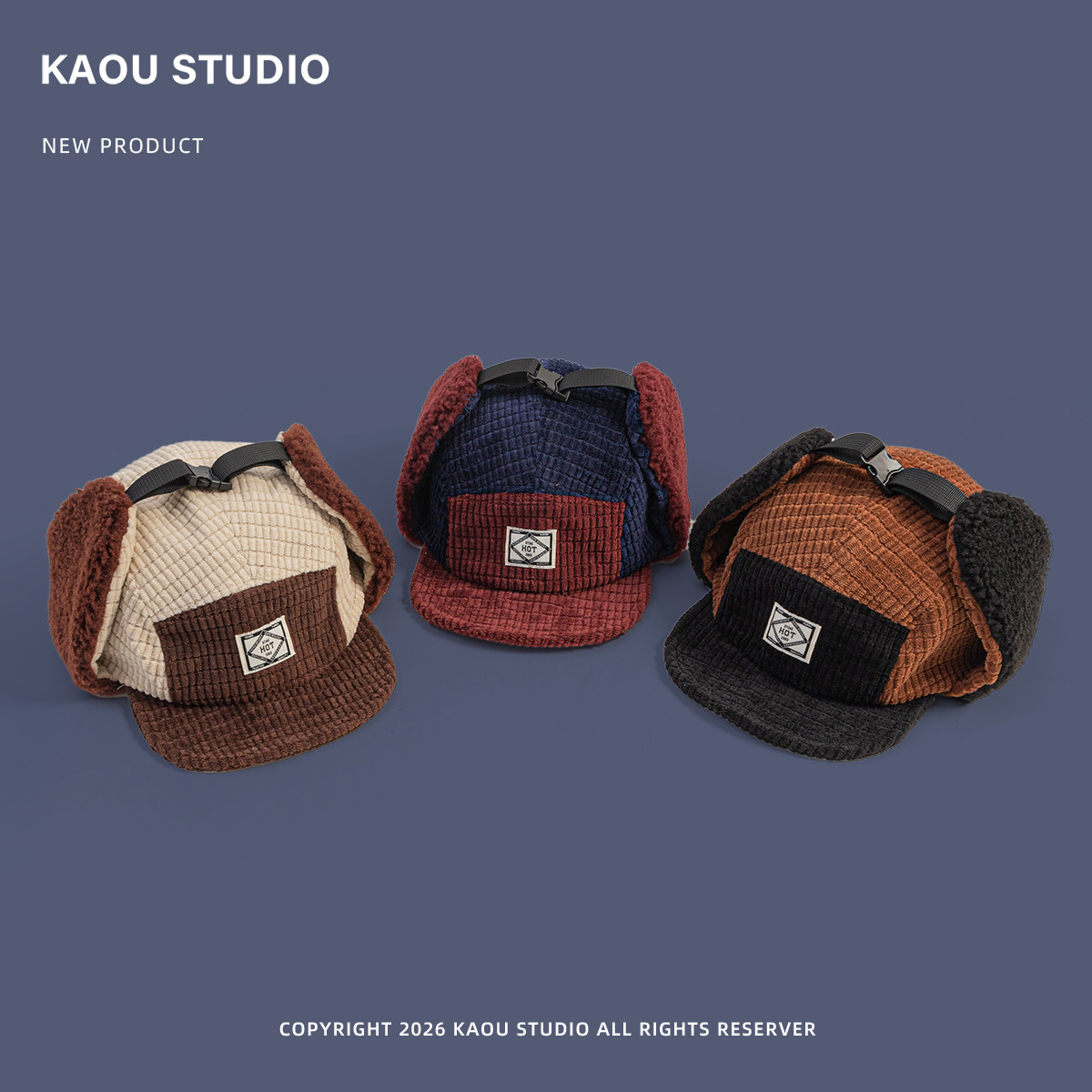 韓国風ワッフルコーデュロイ素材のヴィンテージトラッパーハット - Corduroy Cap 5 Panel のレビューと価格